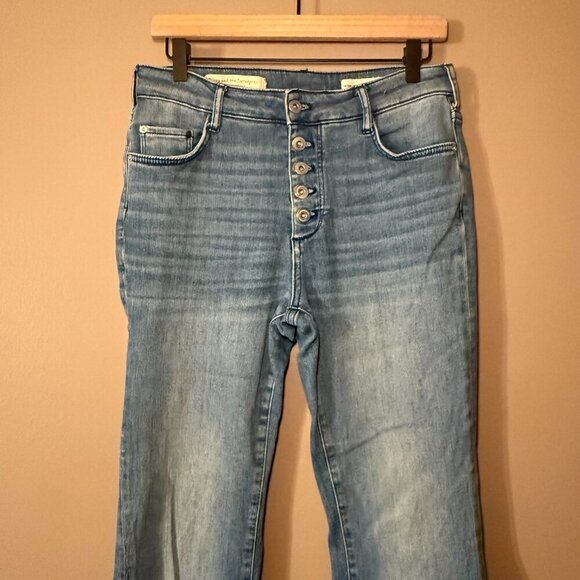 Women's 28 Pilcro Letterpress High-Rise Skinny Bootcut Jeans Anthropologie - Picture 6 of 11